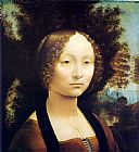 Portrait Canvas Paintings - Portrait of Ginevra de Benci